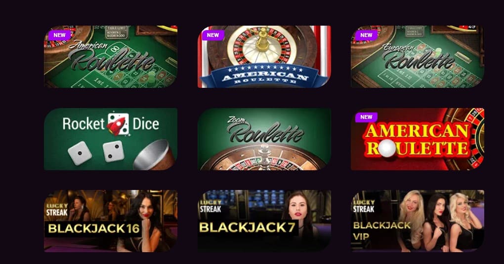 Live Games in Ricky Casino.