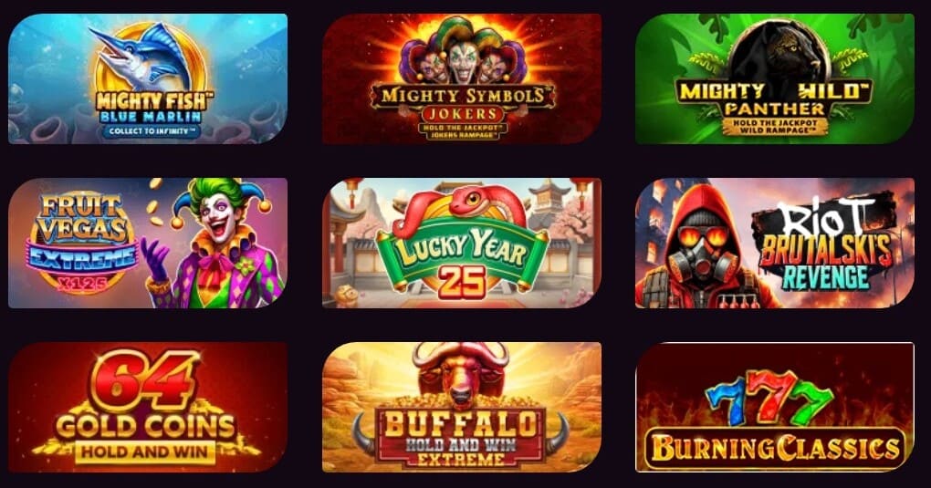 Pokies in Ricky Casino.