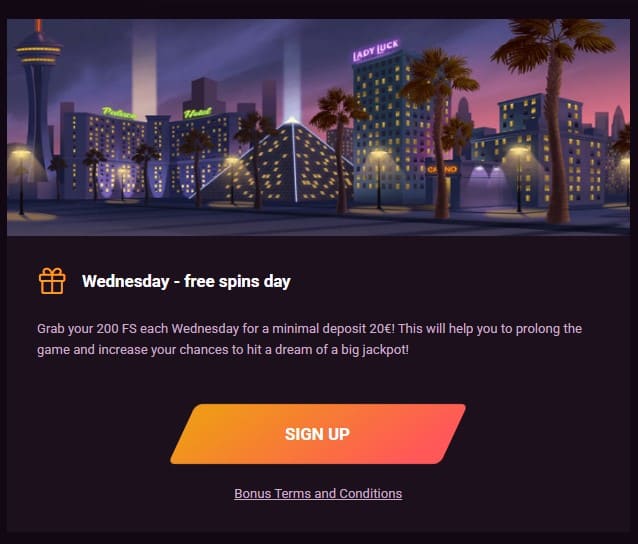 Wednesday bonus in Ricky Casino.